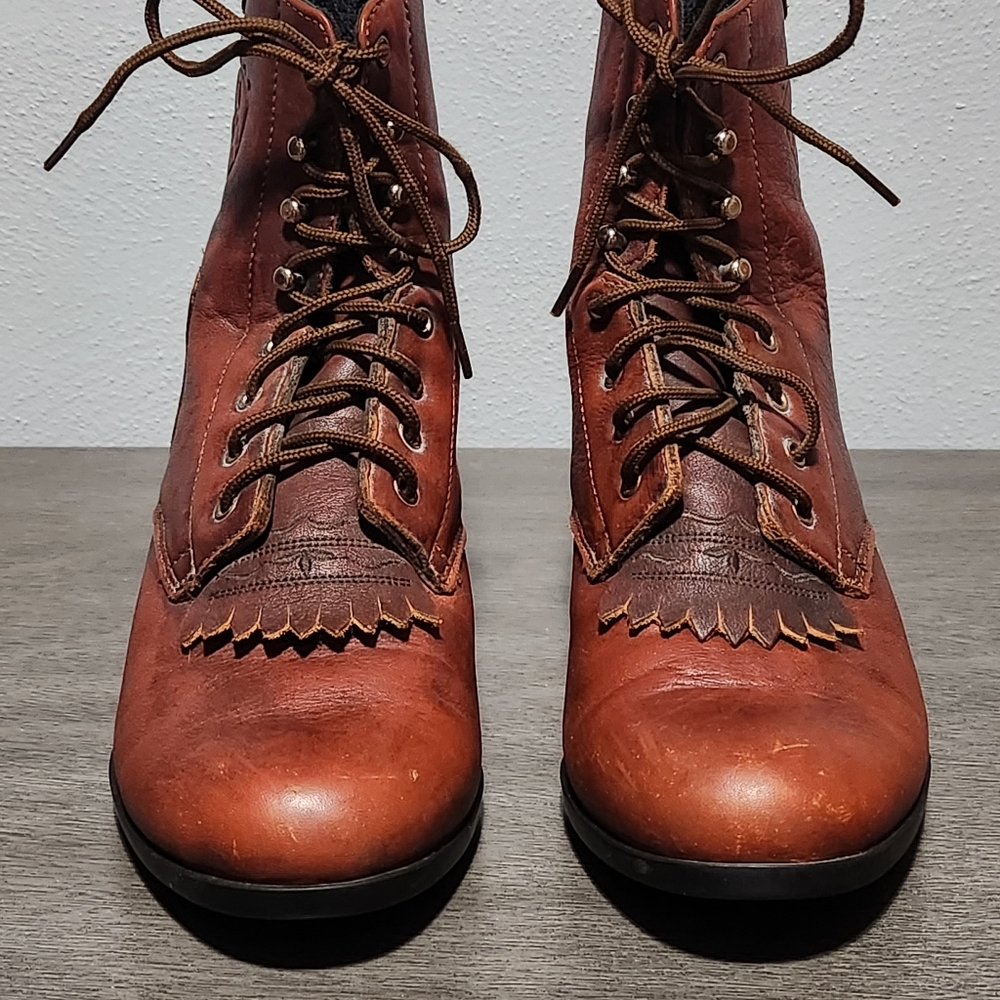 ARIAT Leather Lace Up Womens 6 Brown Paddock Boots Equestrian Western - Picture 4 of 11